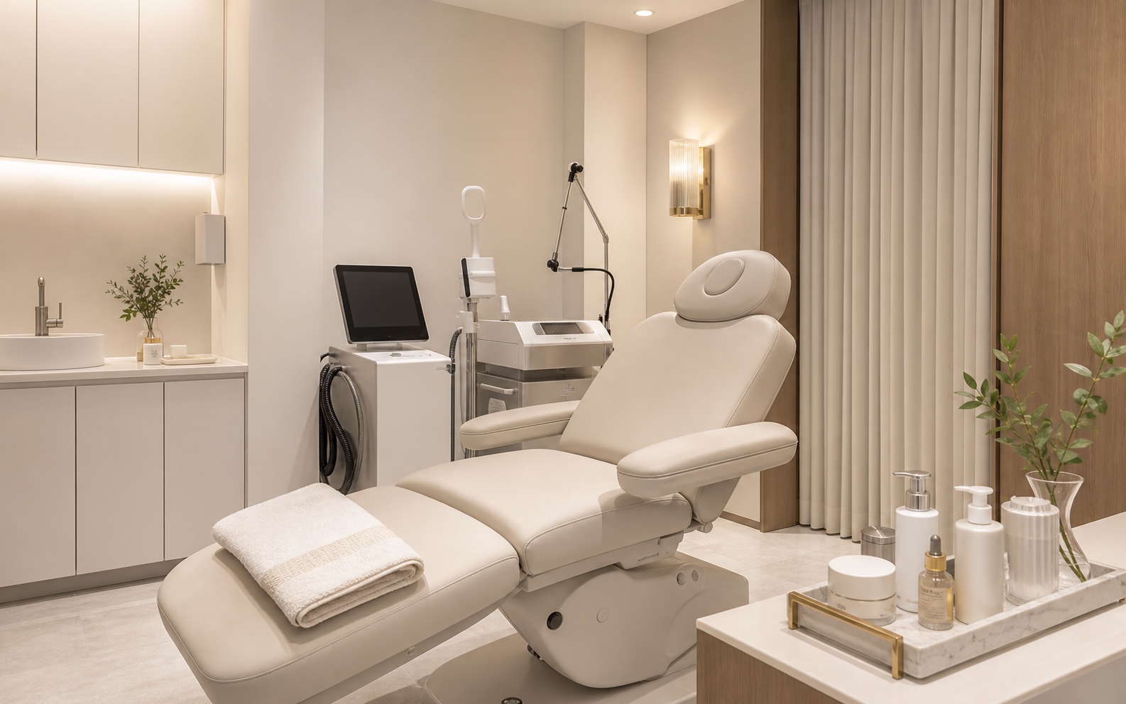 Private treatment room in a Seoul clinic